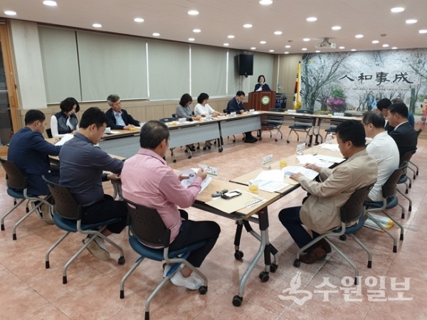 수원시 권선구 평동은 지난 27일 공동주택 관계자 간담회를 가졌다.(사진=권선구청)