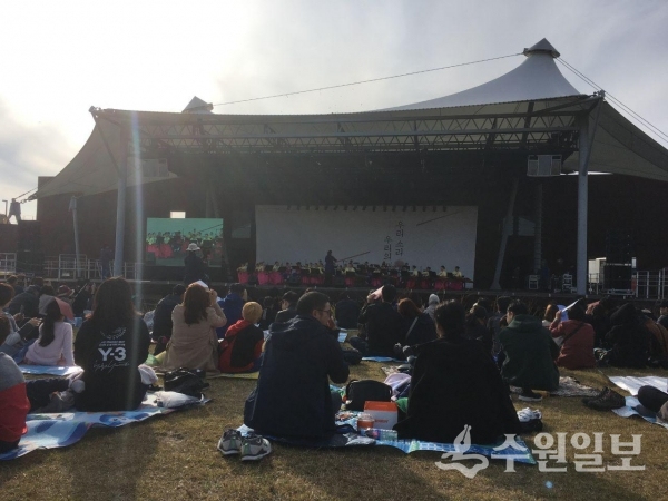 26일 임진각에서 학생과 국악인 210명 공연