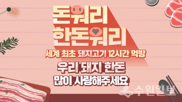 경기도의 우리 돼지 소비촉진 캠페인 ‘돈워리! 한돈(韓豚)워리!’ 홍보 포스터.