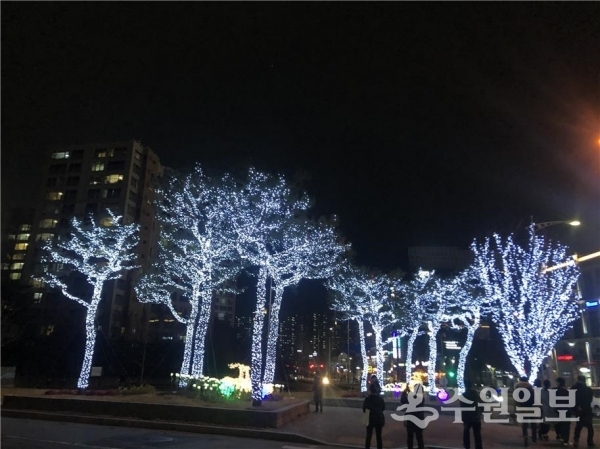 평택시가 설치한 야간 경관조명.(사진=평택시)