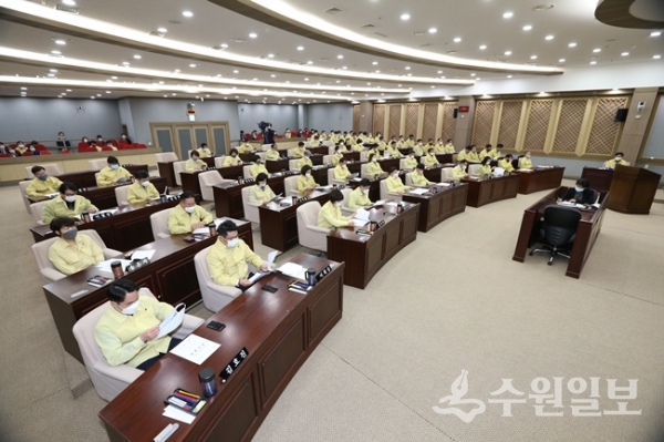 수원시의회 제349회 임시회 모습.(사진=수원시의회)