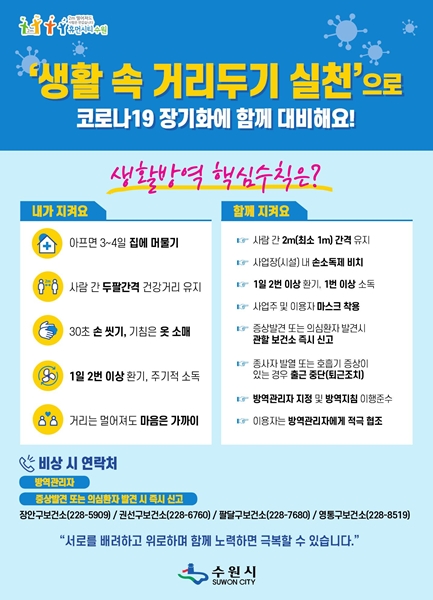 생활 속 거리두기 포스터.