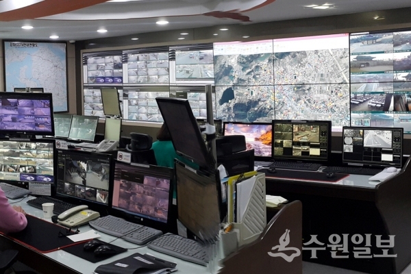강화군통합관제센터 내부.(사진=강화군)