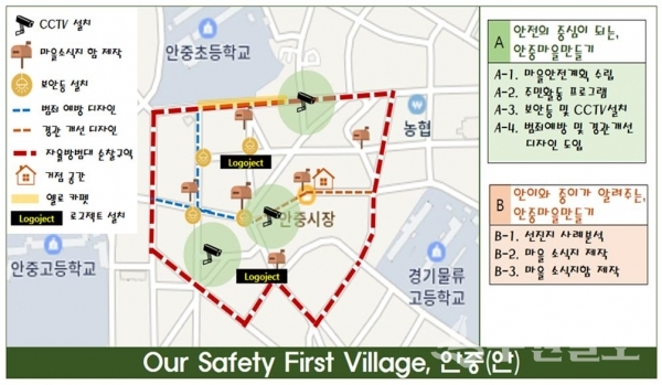 평택시 ‘Our Safety First Village, 안중’ 계획도.(자료=평택시)