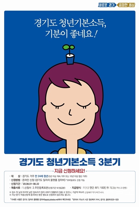 경기도 청년기본소득 안내 포스터.(사진=경기도)