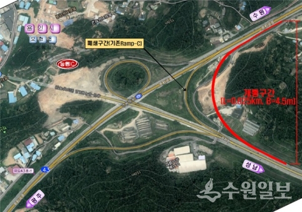 능원IC 단면도.(사진=경기도)