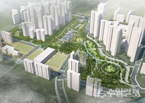2021년 8월 말 준공예정인 대유평공원 조감도.(자료=수원시)