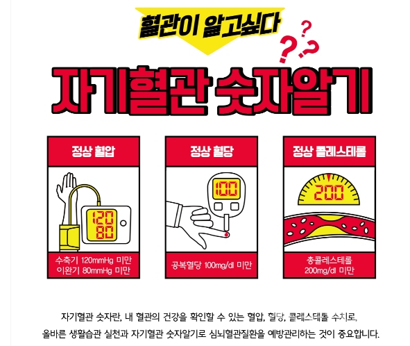 자기혈관 숫자 알기 포스터.(사진=용인시)