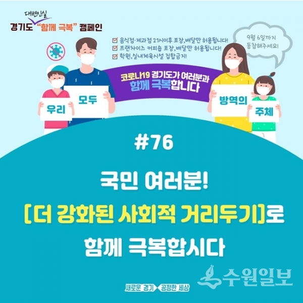 경기도 코로나 함께 극복 캠페인 홍보 포스터.(사진=경기도)