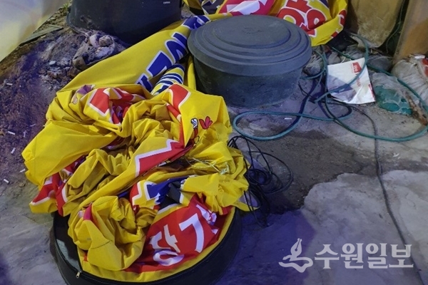불법 에어라이트들.(사진=평택시)