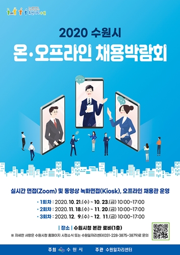 ‘2020년 수원시 온·오프라인 채용박람회’ 포스터.