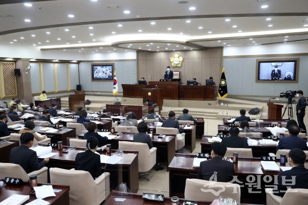 수원시의회 제356회 제2차 정례회 폐회 장면.(사진=수원시의회0