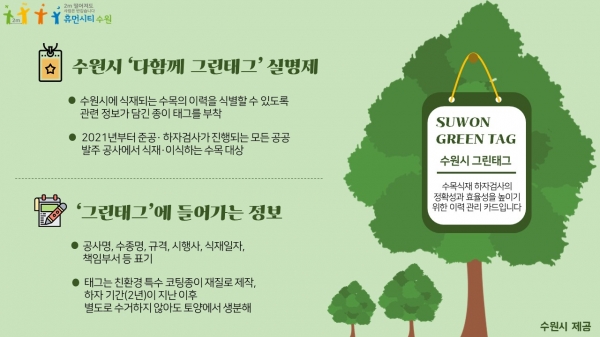 수원시 그린태그 홍보문.