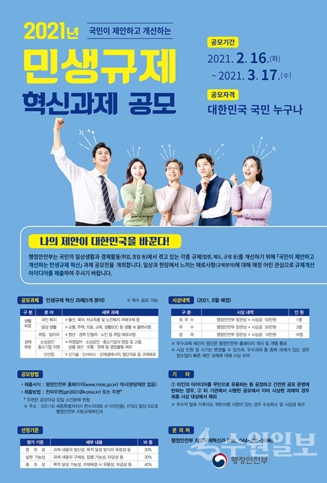 민생규제 혁신 공모 포스터.(사진=용인시)
