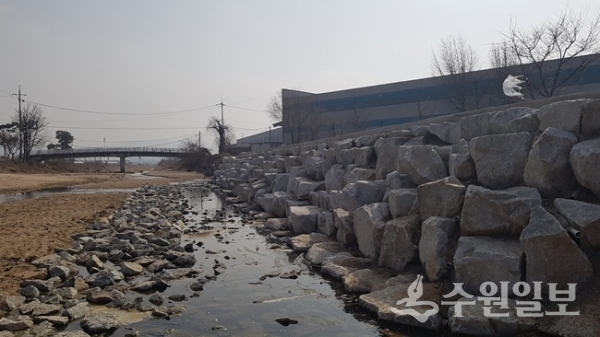 용인시 수해복구공사 현장 모습.(사진=용인시)
