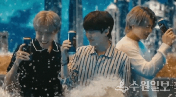 BTS 맥주광고 캡처.