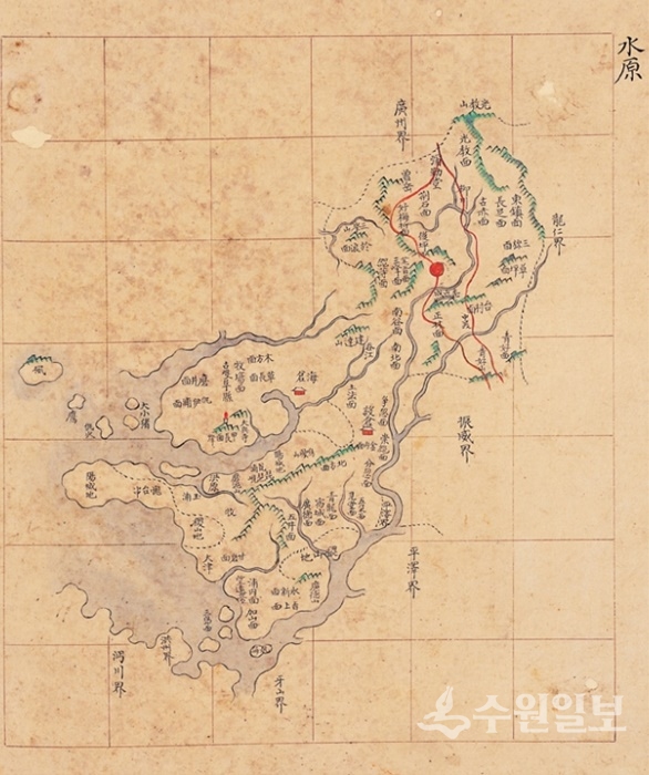 수원부(팔도군현지도)1760, (자료=서울대학교 규장각) 