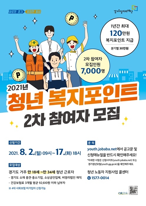 청년복지포인트 2차 참여자 모집 포스터.(사진=경기도)