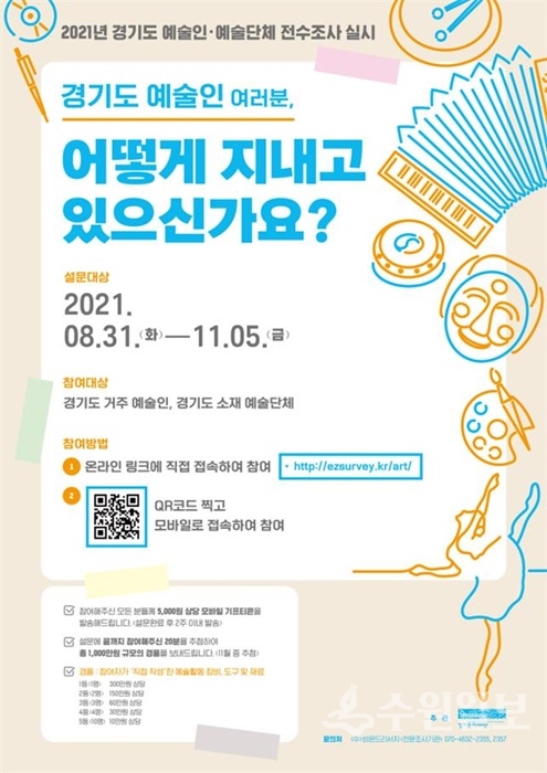 경기도 예술인 예술단체 전수조사 안내 포스터.(사진=경기문화재단)