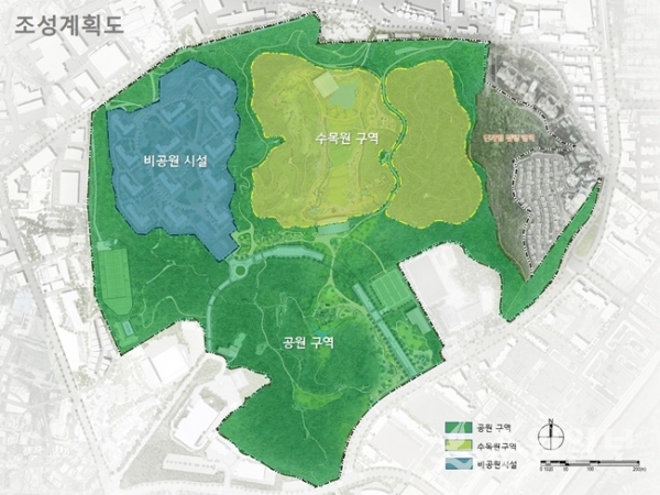 수원 영흥 숲공원 조성 계획도.