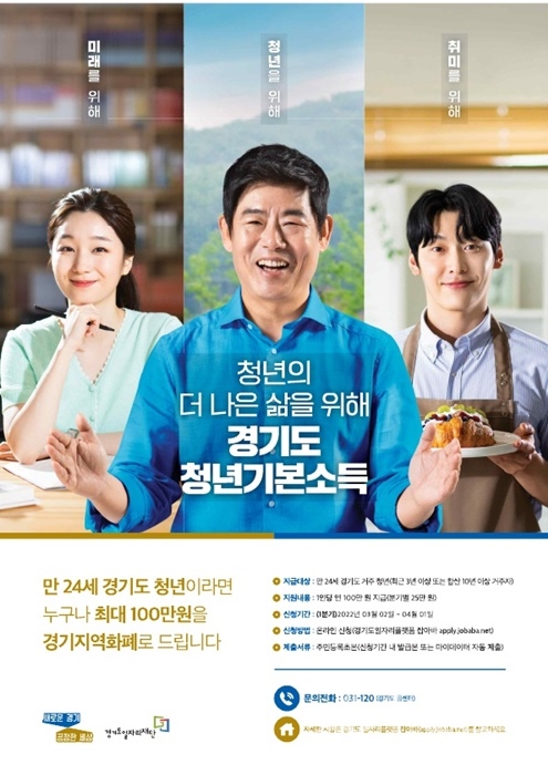 청년기본소득 홍보 포스터.(사진=경기도)