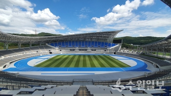 2022 경기도종합체육대회 개막식이 열리는 용인미르스타디움 전경.(사진=용인시)