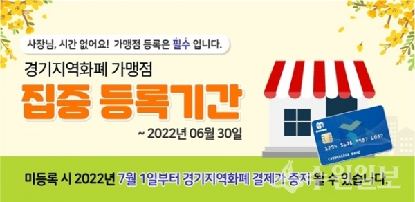 경기지역화폐 가맹점 등록 당부 이미지.(사진=경기도)