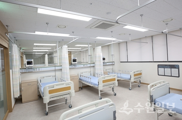 수원효요양병원 집중치료실 모습.