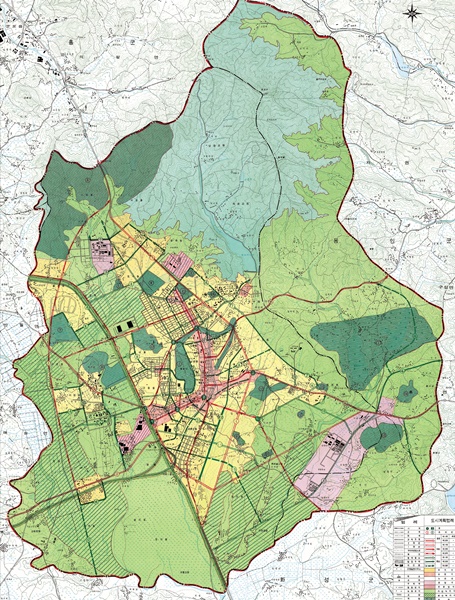 1979년 11월 18일 수원시도시계획도. 1976년 권선지구 일원이 주거지역에서 축소된 부분이 동수원개발을 위해 주거지역으로 변경한 모습이다. (자료=수원시)