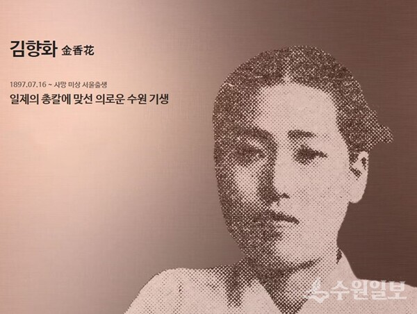 수원시 명예의 전당 홈페이지에 헌액된 김향화.(사진=수원시)