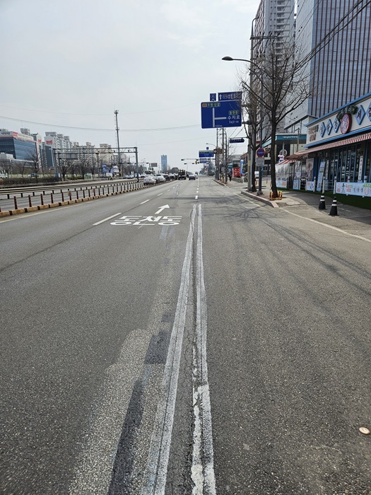수지구가 동천역 인근 버스전용차로(동천동 764-6 일원)를 해제했다.(사진=용인시)