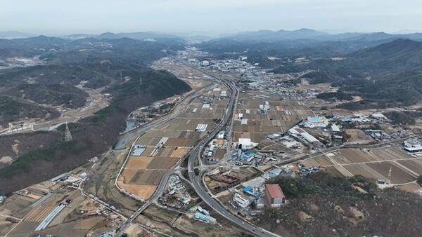 시스템반도체 클러스터터 국가첨단산업단지 후보지로 지정된 용인특례시 처인구 이동읍과 남사읍 일대 전경.(사진=용인시)
