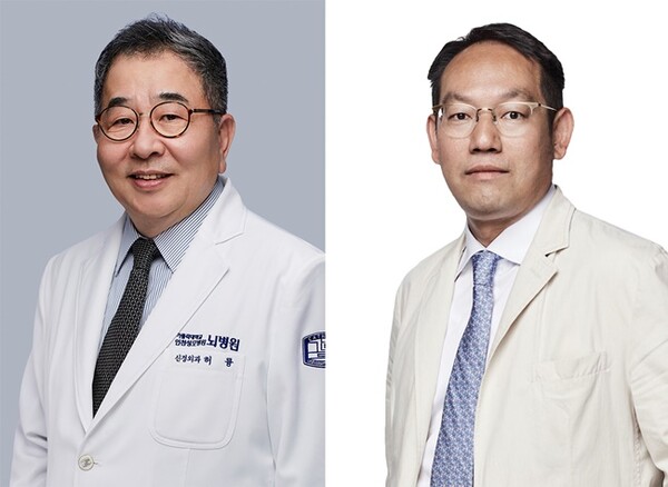 허륭 교수(왼쪽)와 조철범교수.(사진=성빈센트병원)