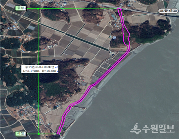 ‘월선포~상용간 해안도로 개설공사’ 계획도.