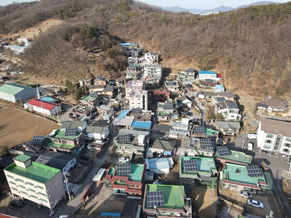 모현읍 일산1리 태양광설비 전경.(사진=용인시)