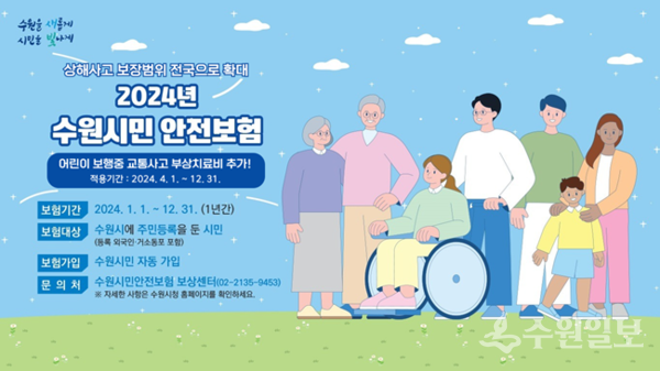 2024 수원 시민안전보험 홍보물.