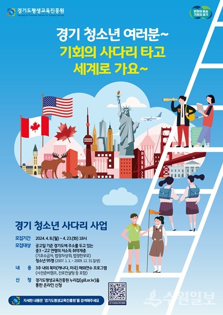 ‘경기청소년사다리’ 사업 참여자 모집 포스터.
