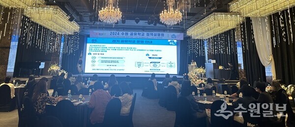 23일 수원교육지원청이 '2024 수원 공유학교 정책설명회'를 갖고 있다. (사진=수원교육지원청) 