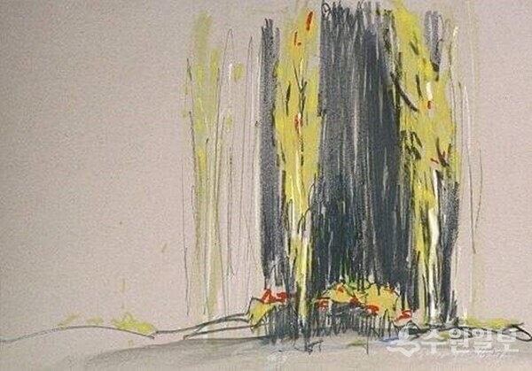 추상화가 자페르 겐차이든의 그림 3.