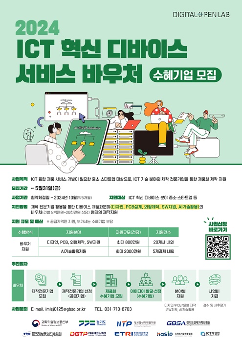 ‘ICT혁신 디바이스 서비스 바우처’ 수혜기업 모집 홍보 포스터.