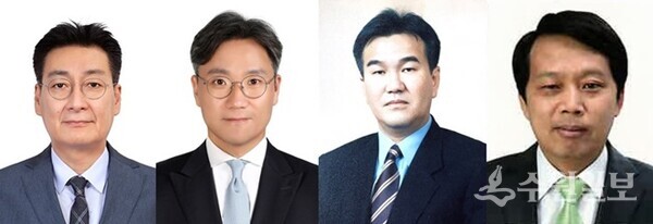 왼쪽부터 신봉훈 정책수석, 안정곤 비서실장, 김남수 정무수석, 이성 행정특보. (사진=경기도)