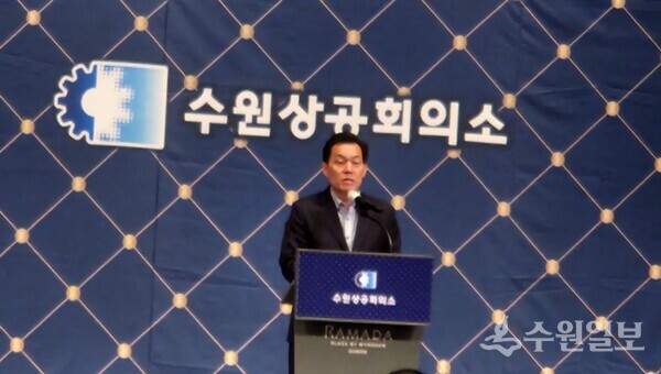 이재준 수원시장이 축사를 하고 있다. (사진=수원일보)