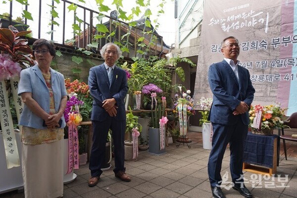 김갑동 수원일보 대표이사가 축사를 하고 있다. (사진=수원일보)