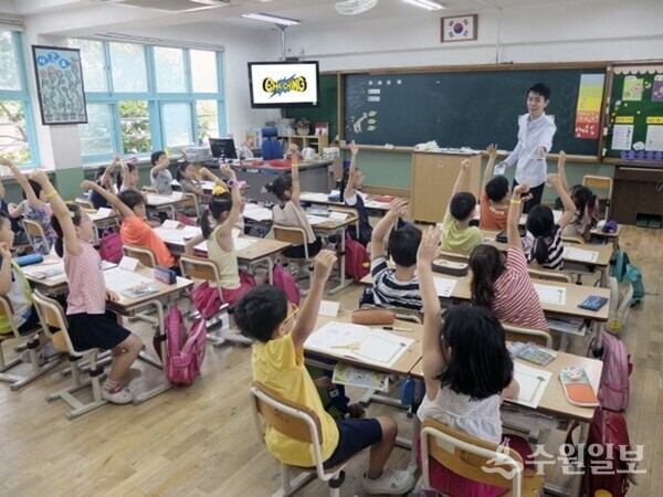 초등학생들이 교실에서 수업을 받는 모습(사진=포털사이트 캡쳐 기사내용과 상관 없음)