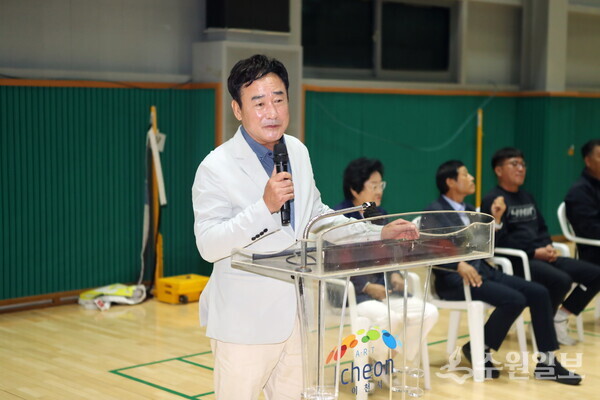 박명서 이천시의회 의장이 대회사를 하고 있다. (사진=이천시의회)