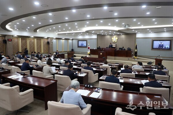 수원시의회 제386회 임시회 개회모습