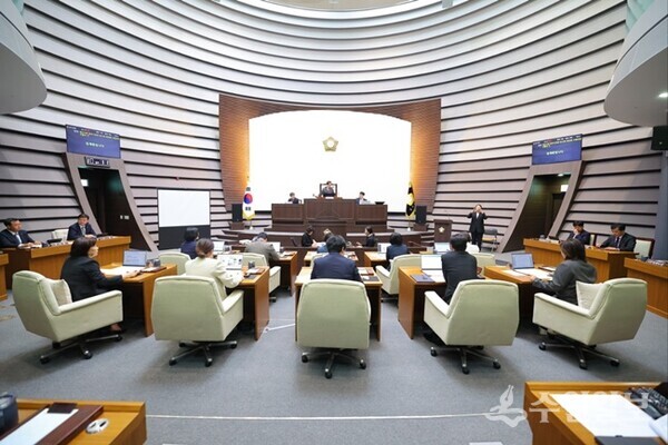 광주시의회가 제312회 임시회를 갖고 있다. (사진=광주시의회)