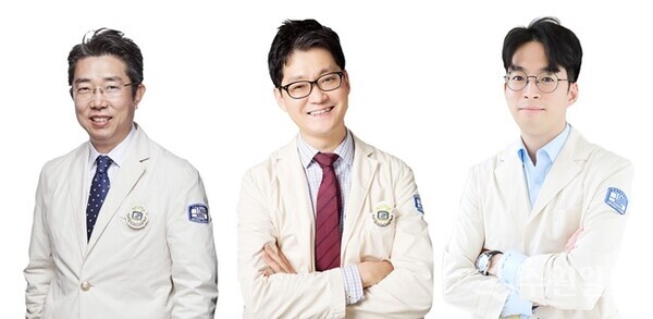 왼쪽부터 조덕곤·현관용·임공민 성빈센트병원 심장혈관흉부외과 교수.