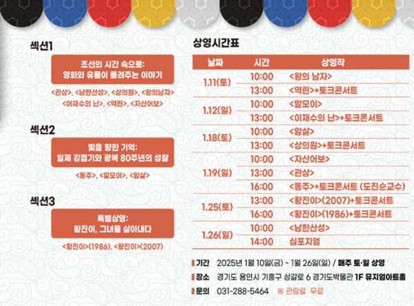 제1회 박물관영화제 프로그램. (자료=경기문화재단)