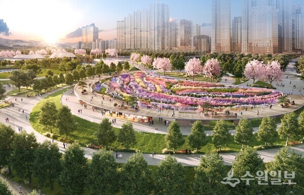 보타닉가든 동부권 공공정원화 설계공모 당선작 '동탄여울공원 belvedere 360'. (자료=화성시)